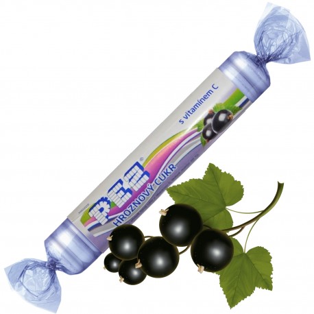 PEZ hroznový cukr 39g černý rybíz