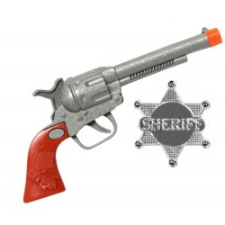 Cowboy Gun + Sherriff Star -pistole 18 cm + šerifská hvězda