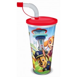 Paw Patrol Plastic Cup with Straw