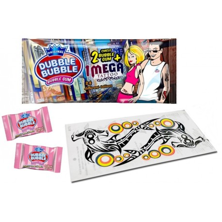 Dubble Bubble Mega Tattoo + Bubble Gum