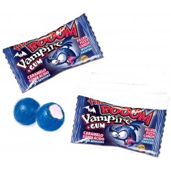 Fini Booom Vampire+Gum 5g - barvící modrý kyselý bonbón se žvýkačkou