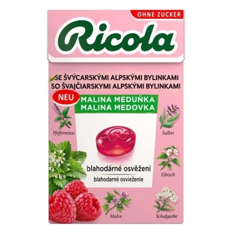 Ricola 40g Malina meduňka