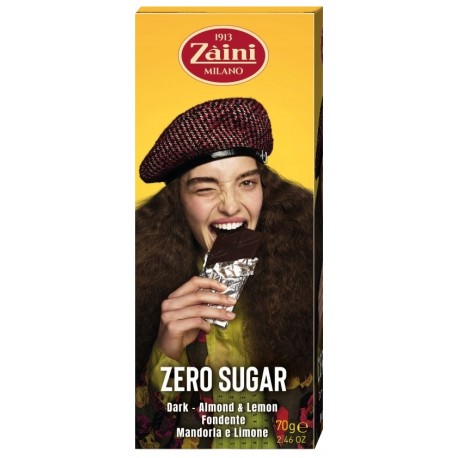 Zaini Zero Sugar Dark Almond&Lemon 70g