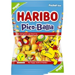 Haribo Pico Balla 80g - ovocná želé kolečka s cukrářskou náplní 