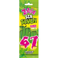 Zozole Six-Seven 75g - extra kyselé želé pásky jablko & kiwi 