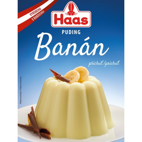 HAAS Puding Banán 37g - banánový pudingový dezert