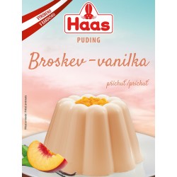 Haas Puding Broskev - vanilka 37g - pudingový dezert broskev & vanilka