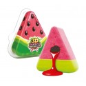 3D Gummy Watermelon 18g - ovocné pěnové želé s náplní ve tvaru melounu