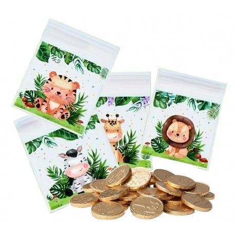 Jungle Animal Choco Coins 3,3g - čokoládové mince