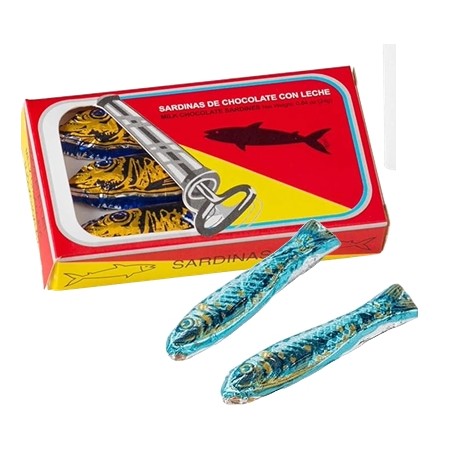 Sardinas de Chocolate 24g - čokoládové sardinky v krabičce