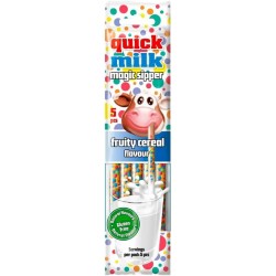 Quick Milk Fruity Cereal 30g - kouzelné brčko s chutí ovoce a cereálií