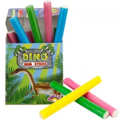 Dino Bubble Gum Sticks 28g - ovocné žvýkačkové tyčinky s magickým efektem + samolepka 