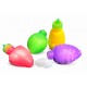 Sour Fruits 80g - ovocný šumivý prášek v plastovém ovoci (jahoda, hrozny, limetka, ananas) v sáčku (10ks)