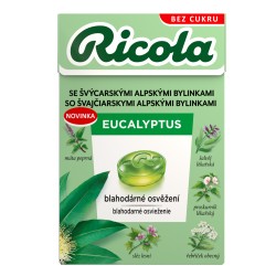 Ricola Eukalyptus 40g - švýcarské bylinné bonbóny bez cukru