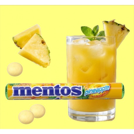 Mentos 37,5g Pineapple - ovocné bonbóny (ananas)