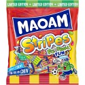 Maoam Stripes Football Fun 140g - ovocné karamelové proužky
