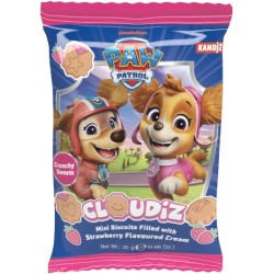 Paw Patrol Mini Biscuits Strawberry Cream 25g - sušenky s jahodovou náplní