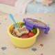 Licensed Plastic Lunch Box - kulatý svačinový box+ovocné želé 90g