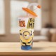 Minions Cup 500ml - plastový pohár s víčkem, brčkem a ovocným želé 80 g