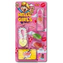 Hello Girls 4v1 set pro dívky - lízátko, želé, bonbóny a praskací prášek 24,5g
