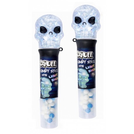 Skull Candy Stick Light Show - svítící lebka s bonbóny (15 g)