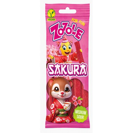 Zozole Sakura 75g - jemně kyselé želé pásky sakura
